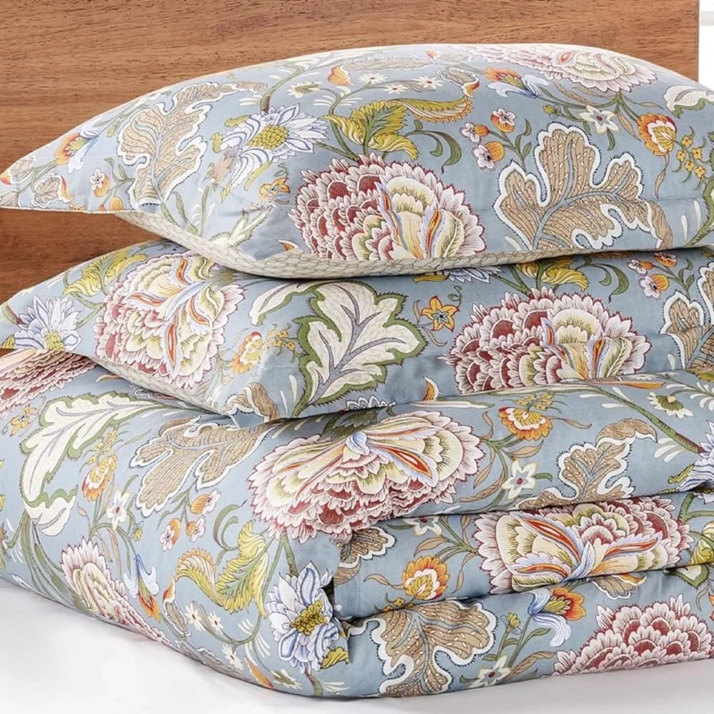 🆕 PB Style Floral Duvet Cover Set King 3 piece bedding luxury hotel style NEW